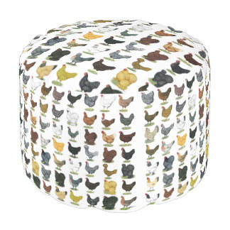 49 Chicken Hens Pouf