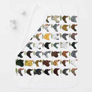 49 Chicken Hens Receiving Blanket