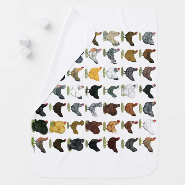 49 Chicken Hens Receiving Blanket (In Situ)