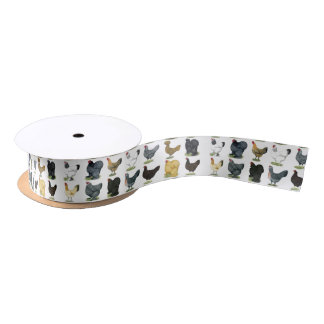 49 Chicken Hens Satin Ribbon