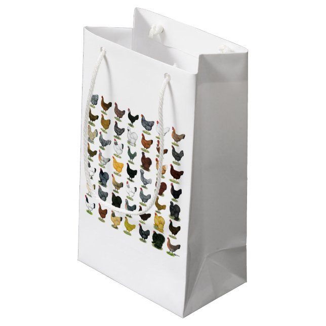 49 Chicken Hens Small Gift Bag (Back Angled)