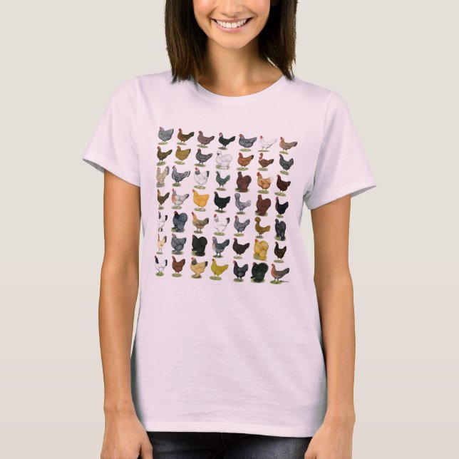 49 Chicken Hens T-Shirt (Front)