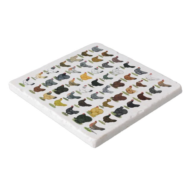 49 Chicken Hens Trivet (Corner)