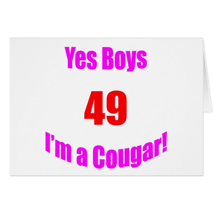 49 Cougar Birthday Card