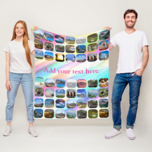 49 Photo collage colorful girly memory Blanket