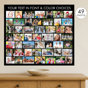 49 Photo Collage Multiple Shapes Personalized Poster