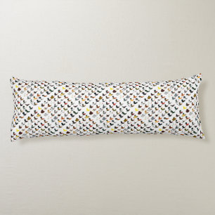 49 Roosters Body Pillow