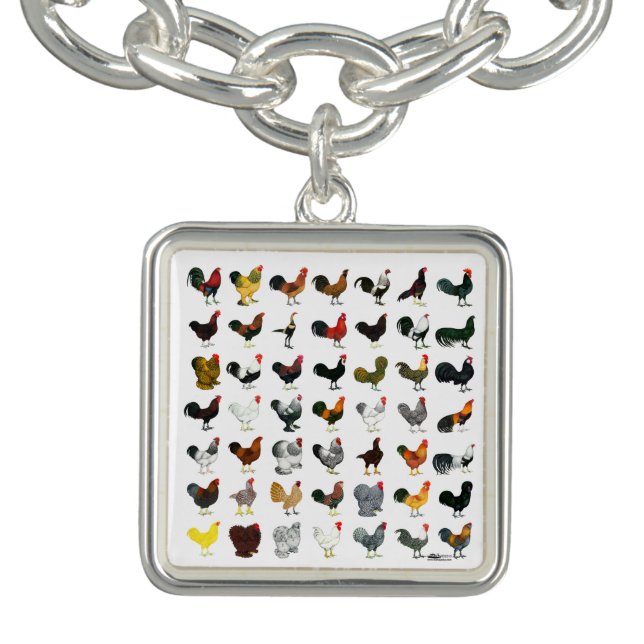 49 Roosters Charm Bracelet (Design)