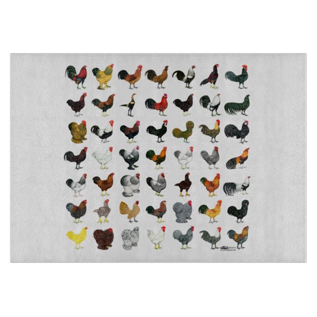 49 Roosters Cutting Board (Front)