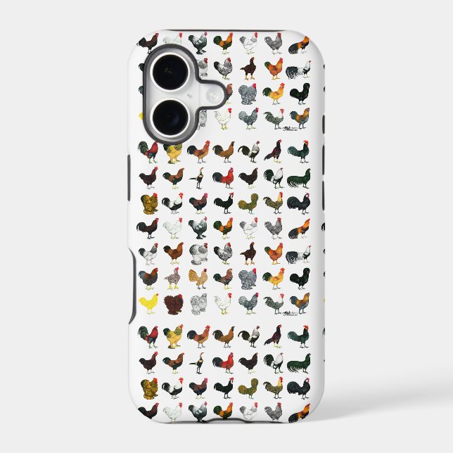 49 Roosters Iphone Case (Back)