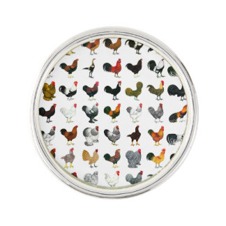 49 Roosters Lapel Pin