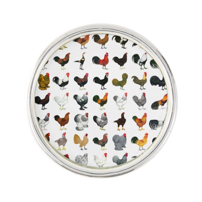 49 Roosters Lapel Pin (Front)