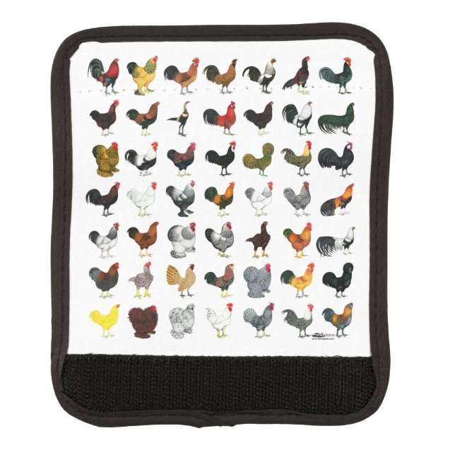 49 Roosters Luggage Handle Wrap (Front)