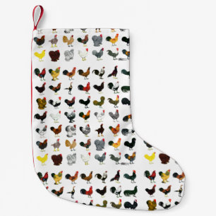 49 Roosters Small Christmas Stocking