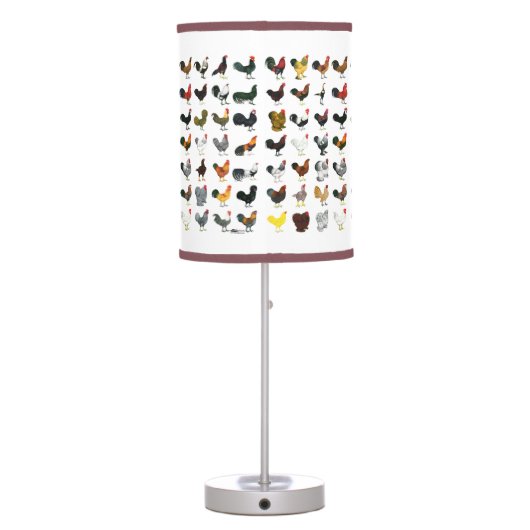 49 Roosters Table Lamp (Back)