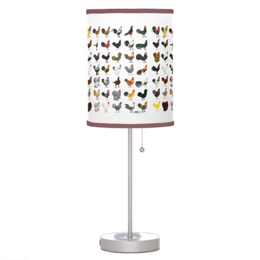 49 Roosters Table Lamp (Left)