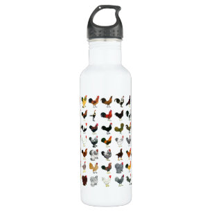 49 Roosters Water Bottle