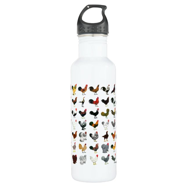 49 Roosters Water Bottle (Front)