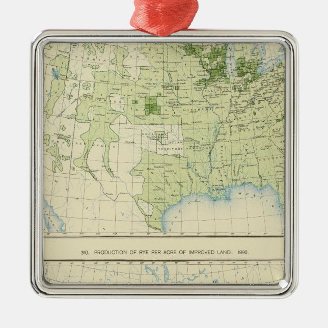 49 Rye 1890 Metal Ornament (Front)