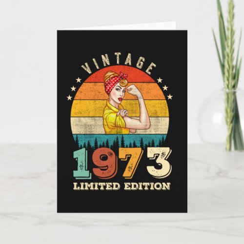 49 Year Old 1973 Vintage 49th Birthday Gifts women Card