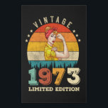 49 Year Old 1973 Vintage 49th Birthday Gifts women Faux Canvas Print<br><div class="desc">Birthday Design For anyone who's horoscope say difficult & Stubborn But totally worth.Wear it with pride at work,  school gym perfect to pair with shorts,  leggings or jeans for a casual yet trendy Look</div>