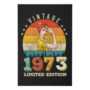49 Year Old 1973 Vintage 49th Birthday Gifts women Faux Canvas Print