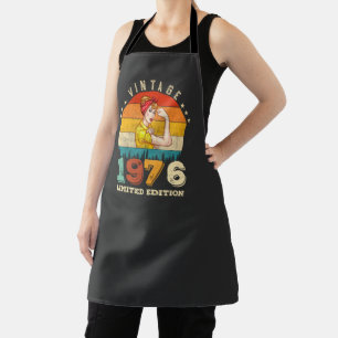 49 Year Old Bday 1976 Vintage 49th Birthday Women Apron