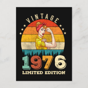 49 Year Old Bday 1976 Vintage 49th Birthday Women Postcard