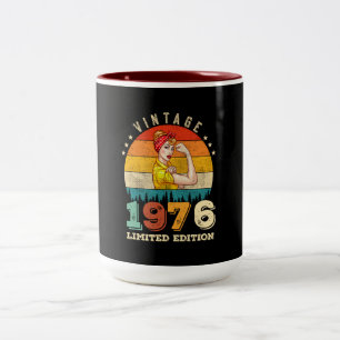 49 Year Old Bday 1976 Vintage 49th Birthday Women Two-Tone Coffee Mug