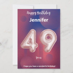 49 year old Happy Birthday card