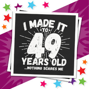 49 Year Old Sarcastic Meme Funny 49th Birthday Napkins