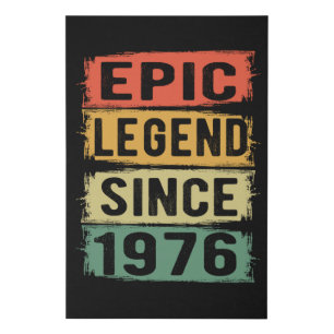 49 Years Old Bday 1976 Epic Legend 49th Birthday Faux Canvas Print