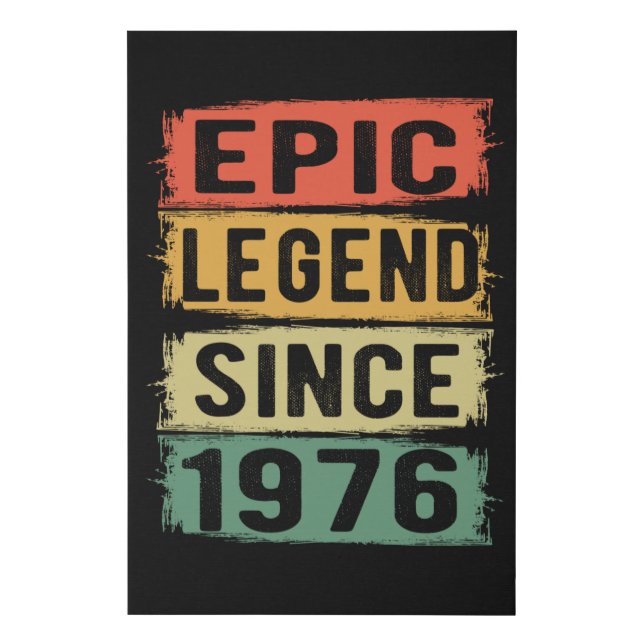 49 Years Old Bday 1976 Epic Legend 49th Birthday Faux Canvas Print (Front)