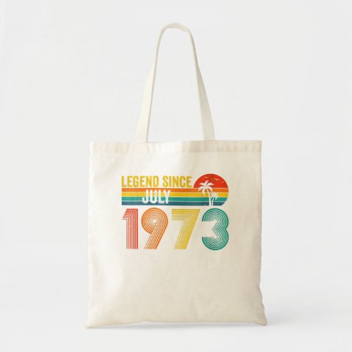 49 Years Old Gifts Legend Since July 1973 49th Bir Tote Bag
