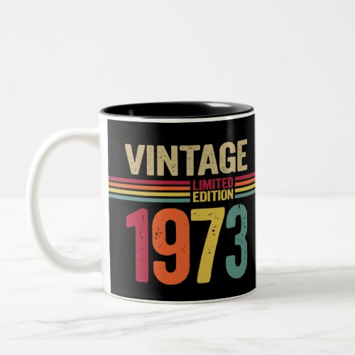 49 Years Old Gifts Vintage 1973 49th Birthday gift Two_Tone Coffee Mug