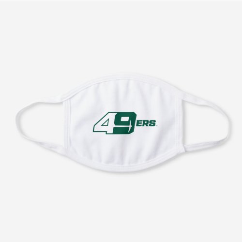 49ers white cotton face mask