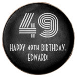 [ Thumbnail: 49th Birthday - Art Deco Inspired Look "49", Name ]