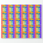 [ Thumbnail: 49th Birthday: Colorful, Fun Rainbow Pattern # 49 Wrapping Paper ]