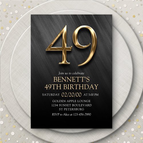 49th Birthday Invitation