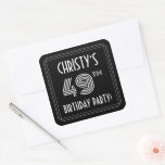[ Thumbnail: 49th Birthday Party: Art Deco Style & Custom Name Sticker ]
