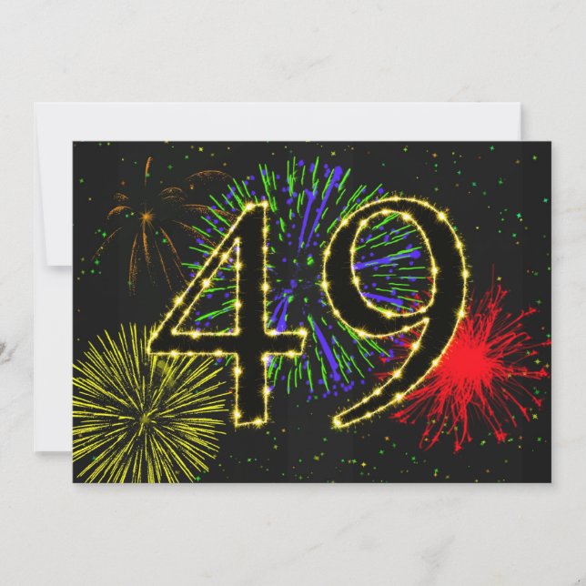 49th birthday party invitate invitation (Front)