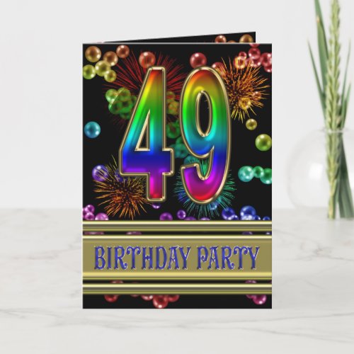 49th Birthday party Invitation