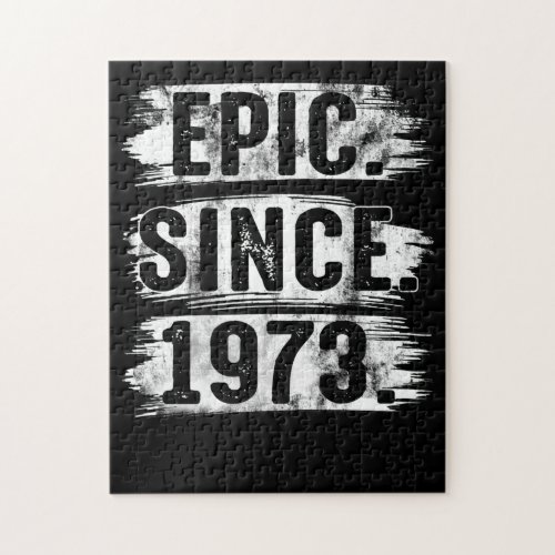 49th Birthday Vintage Epic Since 1973 49 Years Old Jigsaw Puzzle