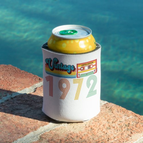 49th Birthday Vintage Retro 1972 Cassette Tape Can Cooler