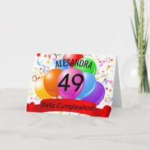 49th Feliz Cumpleanos Spanish Birthday