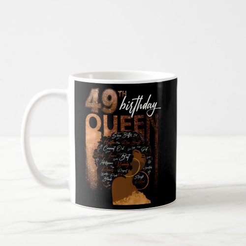 49Th Queen Born In 1972 49 Black Coffee Mug
