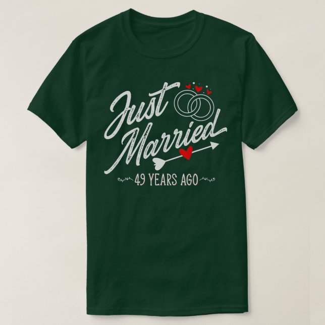 49th Wedding Anniversary Gifts For Him Her  Funny  T-Shirt (Design Front)