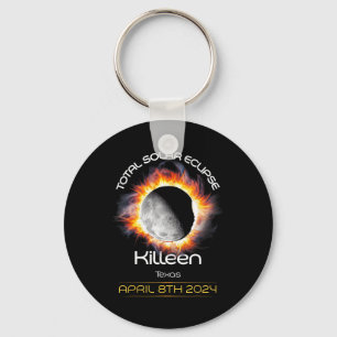 4.08.24 Total Solar Eclipse 2024 Killeen Texas  Keychain