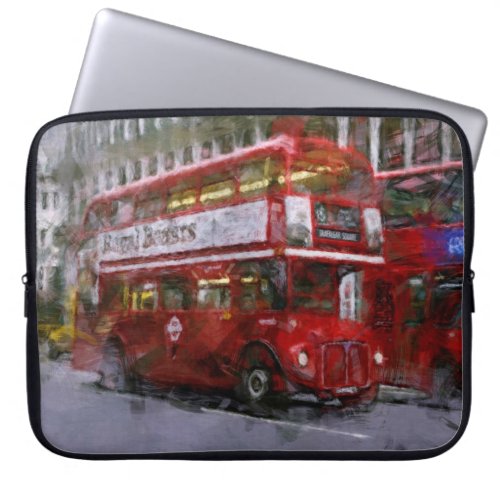 410 to Trafalgar Red Double_decker Bus UK Laptop Sleeve