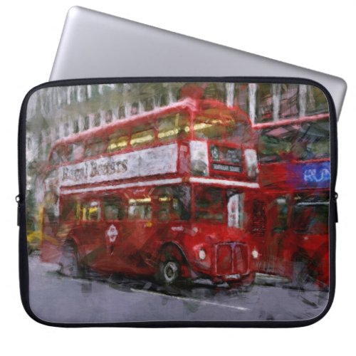 410 to Trafalgar Red Double_decker Bus UK Laptop Sleeve